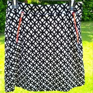 Black and white skirt (small petite) red trim